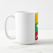 Mug Affiche de voyage du drapeau de la Birmanie (Gauche)
