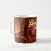 Mug affiche de voyage du parc national Zion (Devant gauche)