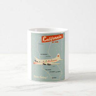 Mug Affiche de voyage en Californie "par avion" de sty
