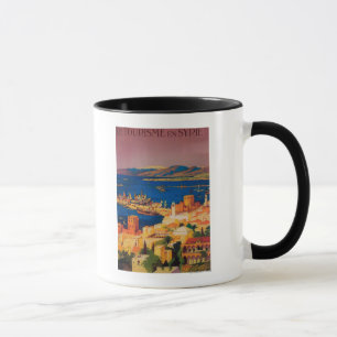 Mug Affiche de voyage en France, tournée en Syrie