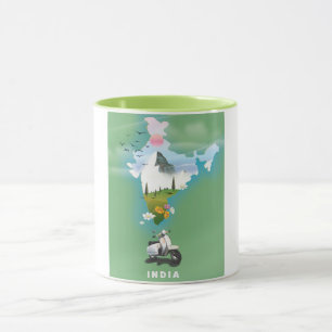 Mug Affiche de voyage en Inde