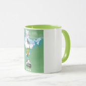 Mug Affiche de voyage en Inde (Devant droit)