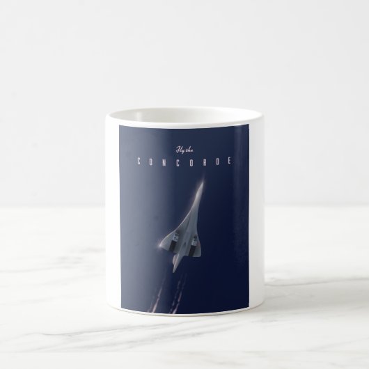 Mug Affiche de voyage Fly The Concorde (Centre)