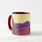 Mug Affiche de voyage future de la NASA - Se détendre (Devant gauche)