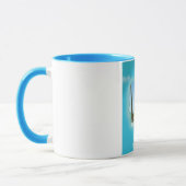 Mug Affiche de voyage illustrée de la carte du Danemar (Gauche)
