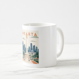 Mug Affiche de voyage Jakarta Indonésie