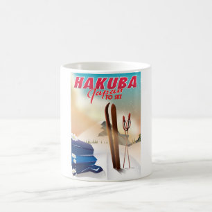 Mug Affiche de voyage japonaise de Hakuba.