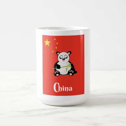Mug Affiche de voyage Panda Chine. (Centre)
