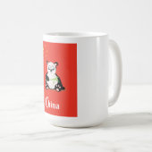 Mug Affiche de voyage Panda Chine. (Devant droit)