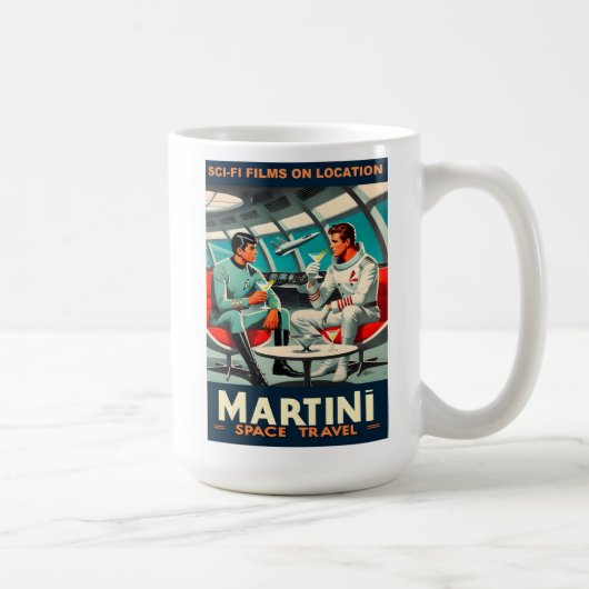 Mug Affiche de voyage spatial Martini Films de science (Droite)