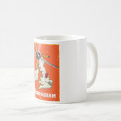 Mug Affiche de voyage vintage Birmingham (Devant droit)