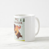 Mug Affiche de voyage vintage canadienne imprimée. (Devant droit)