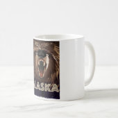 Mug Affiche de voyage vintage d'Alaska (Devant droit)