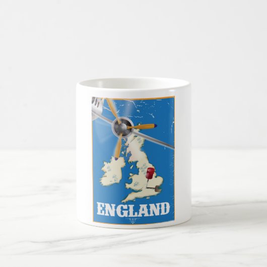 Mug Affiche de voyage vintage d'Angleterre. (Centre)