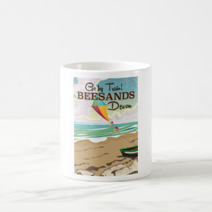Mug Affiche de voyage vintage de la plage de Beesands