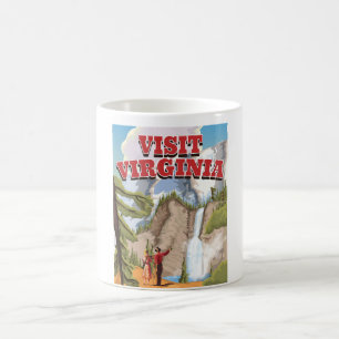 Mug Affiche de voyage vintage de l'État de Virginie