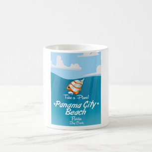 Mug Affiche de voyage vintage de Panama City Beach Flo