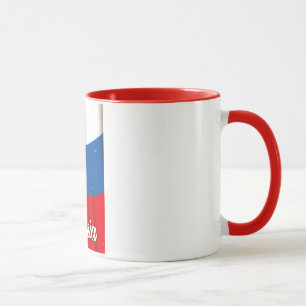 Mug Affiche de voyage vintage Drapeau national de Russ