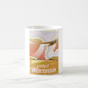 Mug Affiche de voyage vintage du Wisconsin