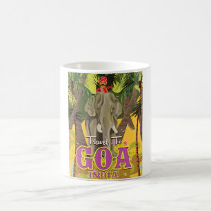 Mug Affiche de voyage vintage Goa Inde