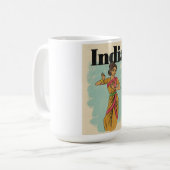 Mug Affiche de voyage vintage Inde (Devant gauche)