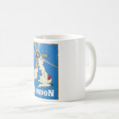 Mug Affiche de voyage vintage Londres, Angleterre (Devant droit)