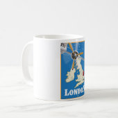 Mug Affiche de voyage vintage Londres, Angleterre (Devant gauche)