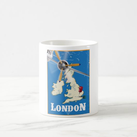 Mug Affiche de voyage vintage Londres, Angleterre (Centre)