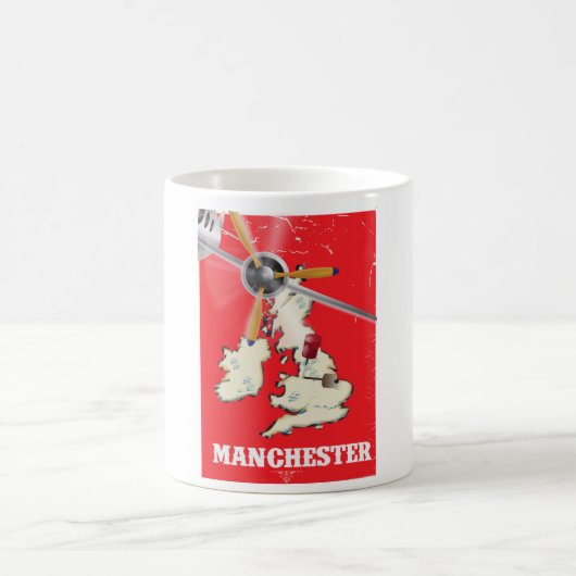 Mug Affiche de voyage vintage Manchester (Centre)