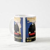 Mug Affiche de voyage vintage, train Bournemouth Belle (Devant gauche)
