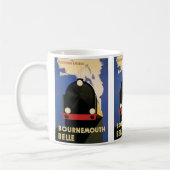 Mug Affiche de voyage vintage, train Bournemouth Belle (Gauche)