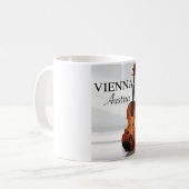Mug Affiche de voyage violon Vienne Autriche (Devant gauche)