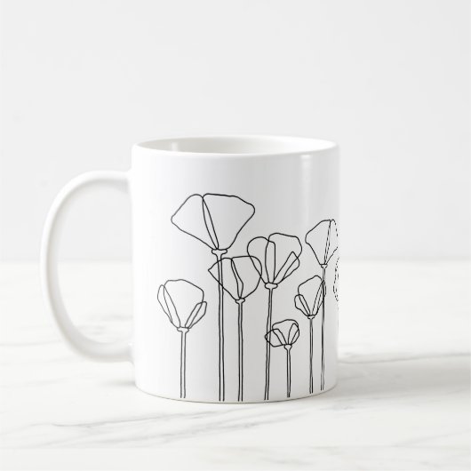 Mug Affiche du champ de pavot (Gauche)