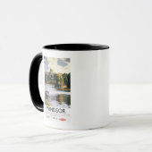 Mug Affiche du château de Windsor sur les chemins de f (Devant gauche)