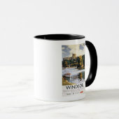 Mug Affiche du château de Windsor sur les chemins de f (Devant droit)