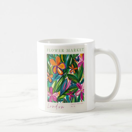 Mug Affiche du marché aux fleurs de Londres (Droite)