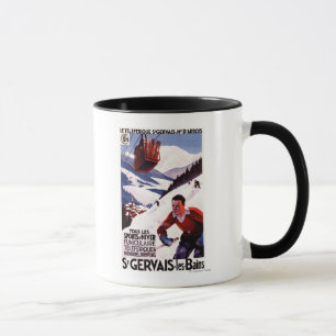Mug Affiche ferroviaire de promo de funiculaire de