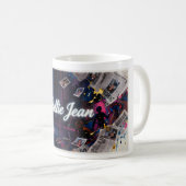 Mug Affiche Hommage Billie Jean Neon (Devant droit)