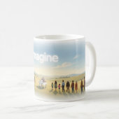 Mug Affiche Imaginez l'espoir et l'unité (Devant droit)