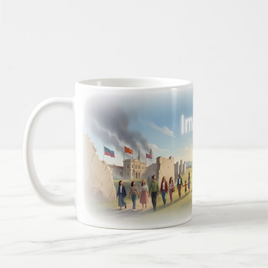Mug Affiche Imaginez l'espoir et l'unité (Gauche)