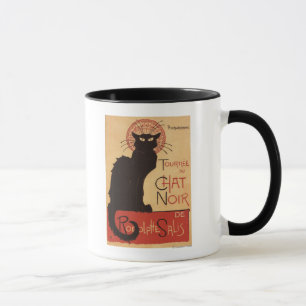 Mug Affiche Noir de promo de chat noir de troupe de
