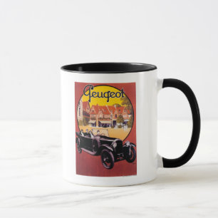 Mug Affiche promotionnelle d'automobile de Peugeot