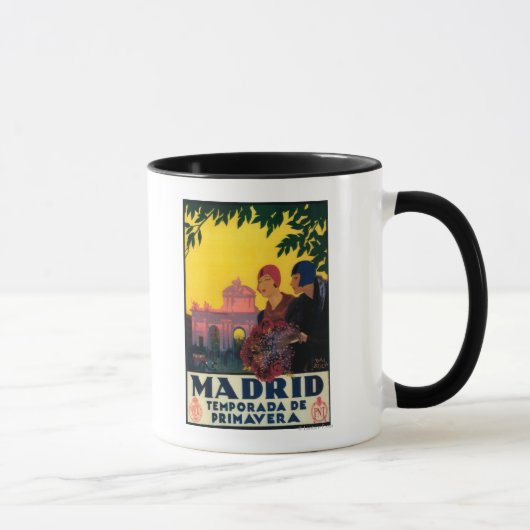 Mug Affiche promotionnelle de Madrid au printemps (Droite)