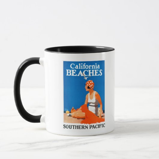 Mug Affiche promotionnelle des plages de Californie (Gauche)