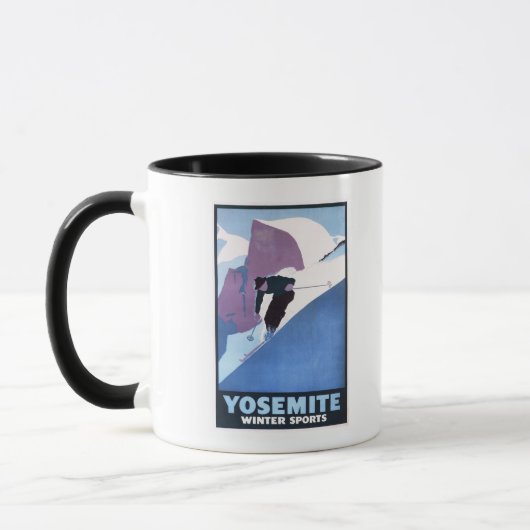 Mug Affiche promotionnelle du ski d'hiver (Gauche)