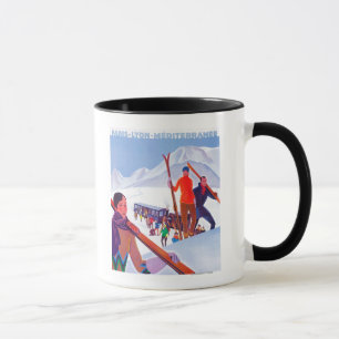 Mug Affiche promotionnelle ferroviaire de PLM