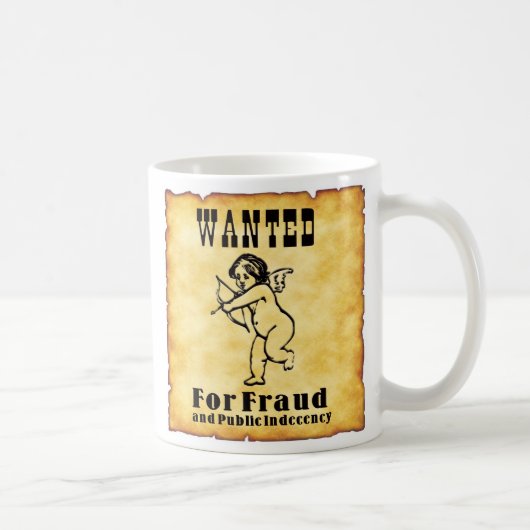 Mug Affiche Recherchée de cupidon (Droite)