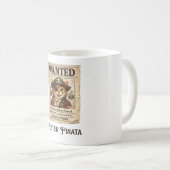 Mug Affiche recherchée pour chat pirate (Devant droit)