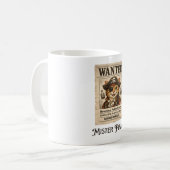 Mug Affiche recherchée pour chat pirate (Devant gauche)