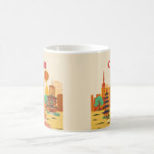 Mug Affiche Rétro de Voyage à Shanghai Chine (Centre)